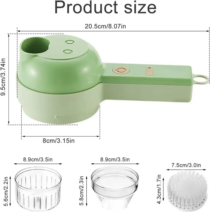 4 in 1 Portable Electric Vegetable Cutter Set